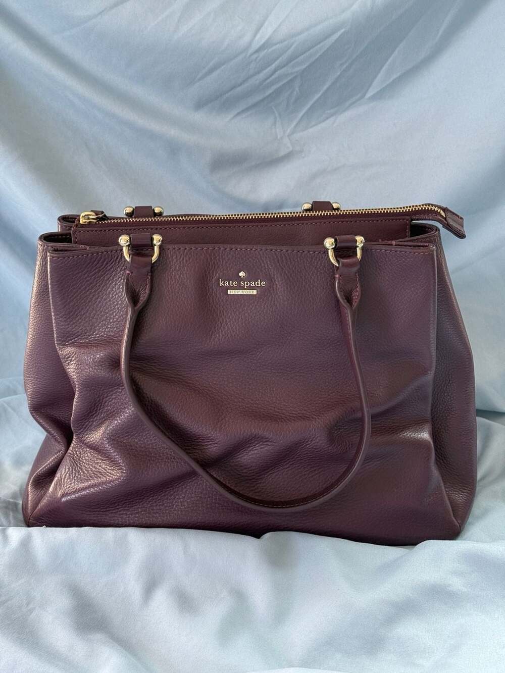 Kate Spade New York Mulberry Street Leighann Large Leather Satchel in Mahogany